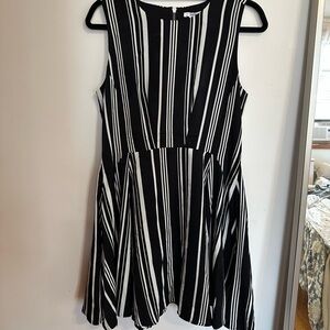 Bar III Black and White Striped Dress